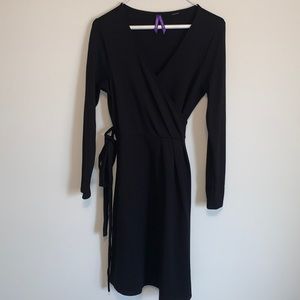 Black Seraphine Maternity nursing Wrap dress